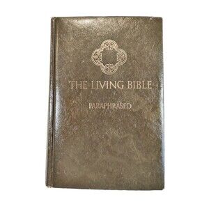 The Living Bible Paraphrased Tyndale Green Padded Hardcover 1972
